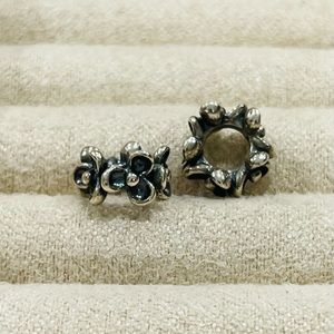 PANDORA S925 Flower Spacers (Set of Two)